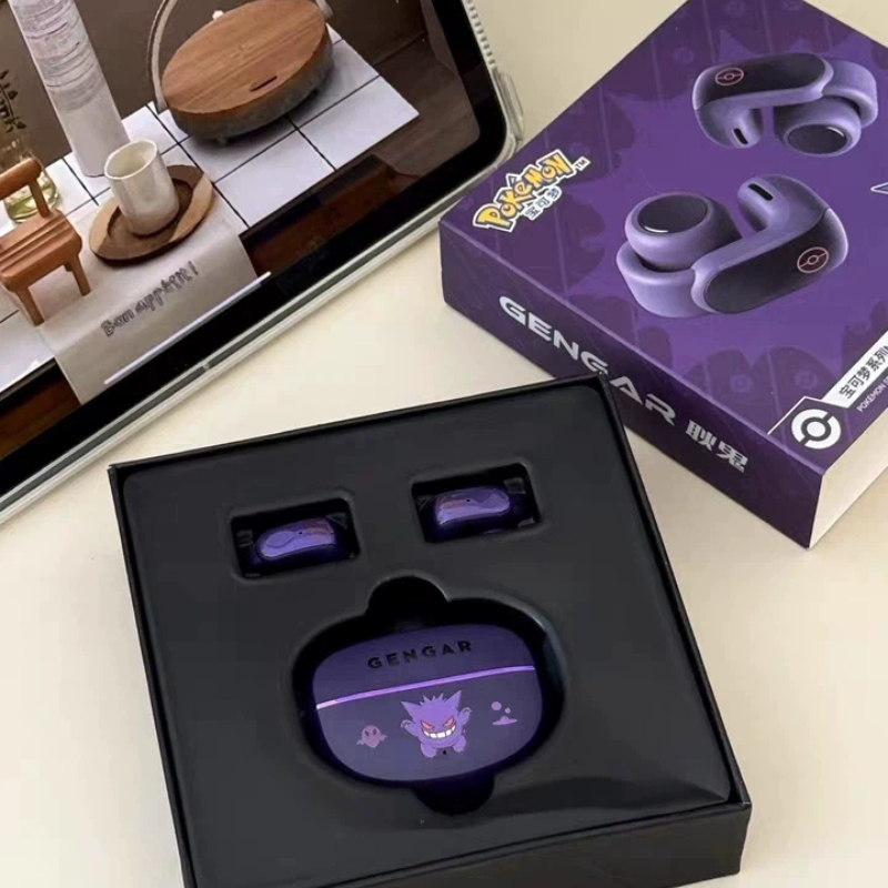 Bluetooth Headset On Ear - Anime Pokemon Gengar Figur Bluetooth-Ohrclip-Headset Hifi-Stereo