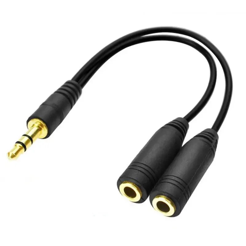 Audio Splitter Y - Kopfhörer-Splitter, 3,5-mm-Verlängerungskabel, Audio-Stereo-Y-Splitter (Hi-Fi-Sound), 3,5-mm-Stecker auf