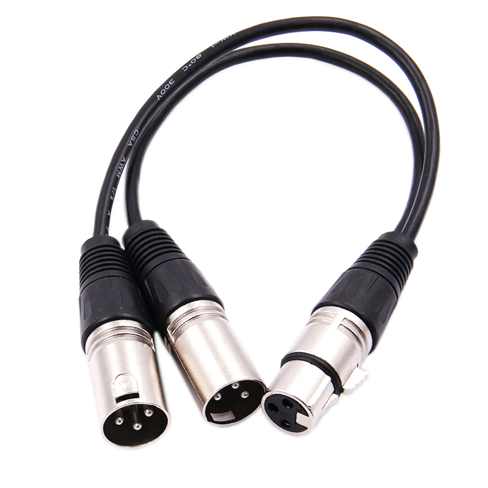 Audio Splitter Y - 30cm 3-Pin XLR-Buchse auf Dual 2-Wege