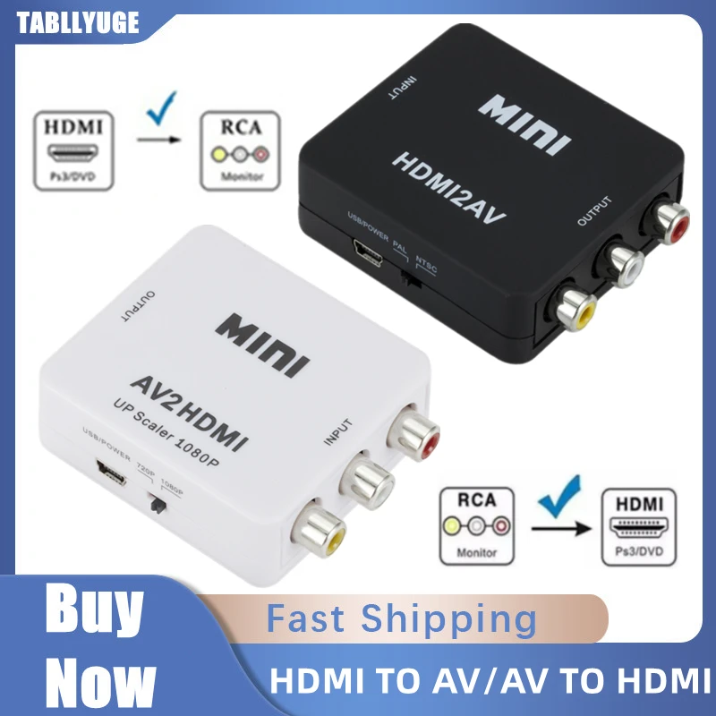 Audio Splitter Y - HDMI-kompatibel zu RCA Konverter Adapter AV/CVBS
