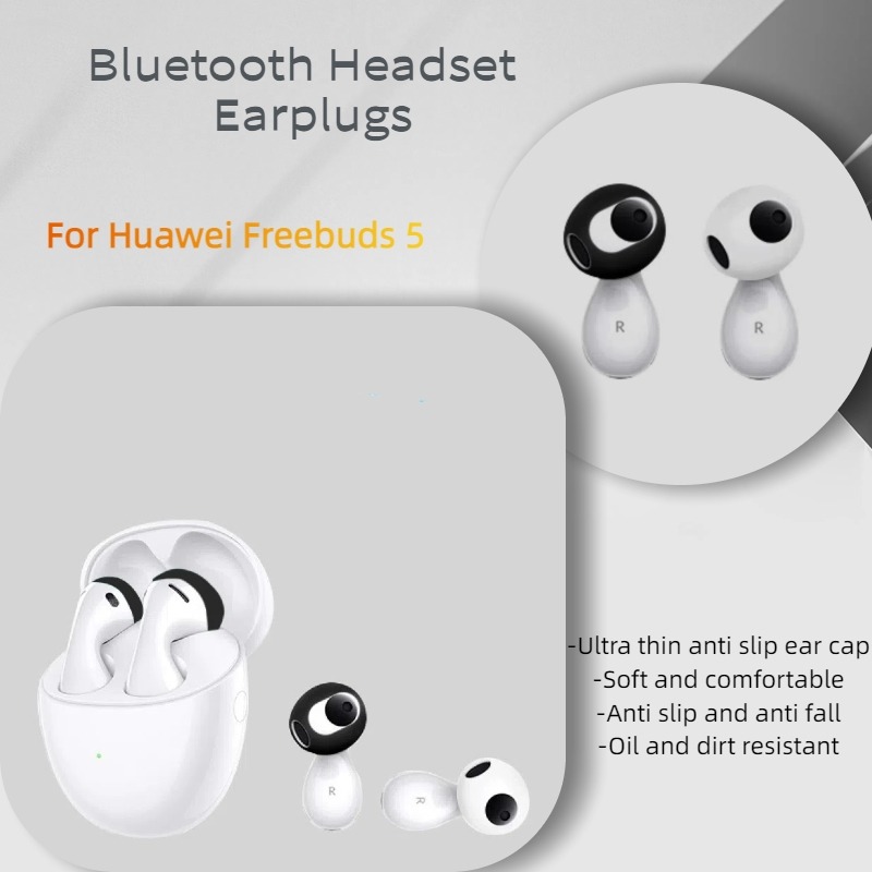 Silicone Ear Tip Replacement - Ultradünne Bluetooth-Headset-Ohrstöpsel für Huawei Freebuds 5,