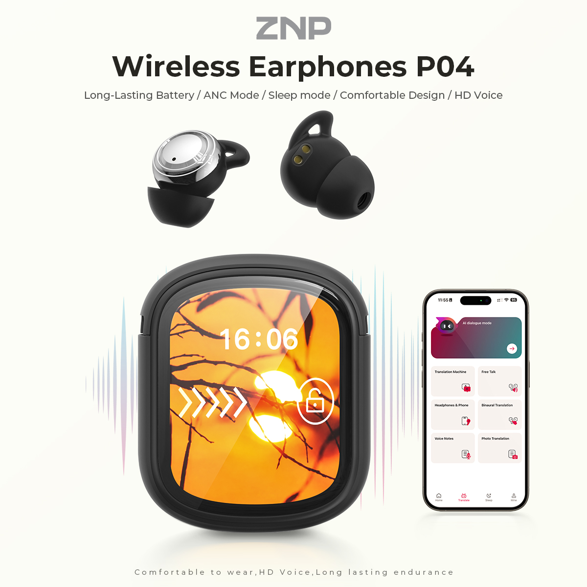 ZNP P04 Schlafhilfe-Ohrhörer A – Earbuds Charging Case Bewertung und Preis