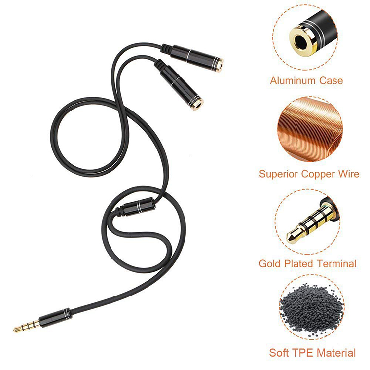 3,5 mm Mic Y Mobile Audio Spli – Earphone Splitter Jack Bewertung und Preis